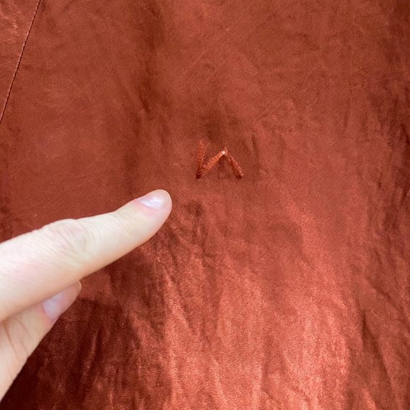 FLAW - VINCE Satin Slip Midi Dress - Sangre - Size 2 - Burnt Orange Rust - Picture 13 of 13